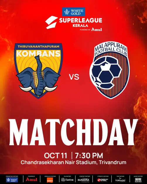 Thiruvananthapuram Kombans FC Vs Malappuram FC | 11th Oct 2026