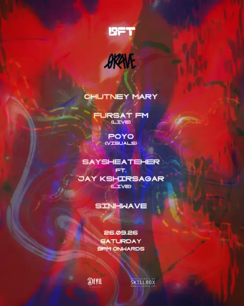 QRAVE: Chutney Mary, Fursat FM (Live), Saysheateher Ft. Jay Kshirsagar (Live) Sinhwave, Visuals: Poyo