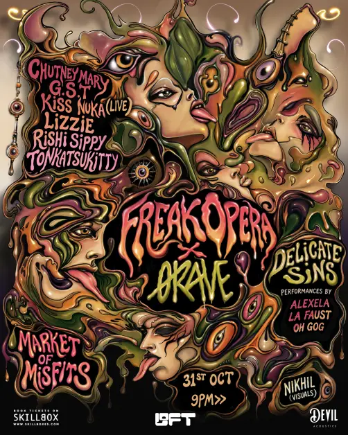 Freak Opera X Qrave - Halloween Edition in Goa