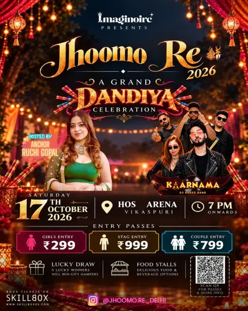 Jhoomo Re 2026 A Grand Dandiya Celebration in Delhi