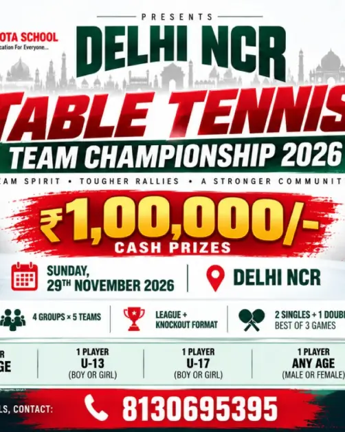 Table Tennis Team Championship 2026 in Delhi