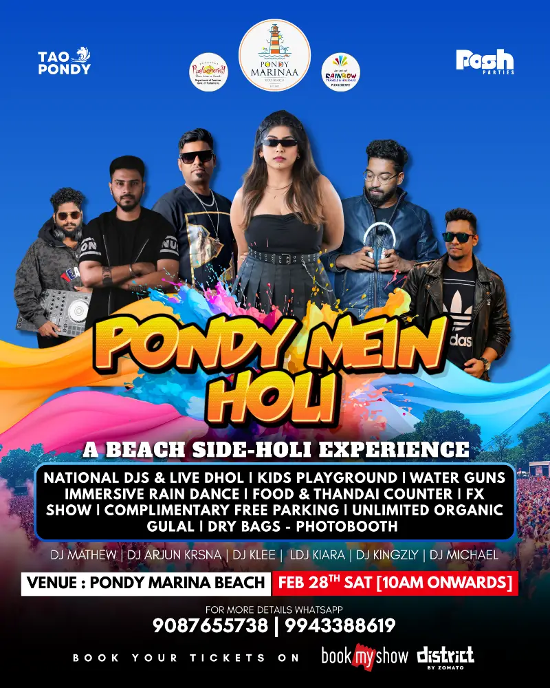 Pondy Mein Holi A Beachside Holi Experience