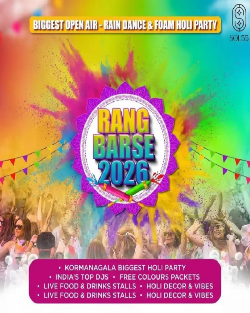 Biggest Rain Dance And Foam-Open Air Holi Party 2026