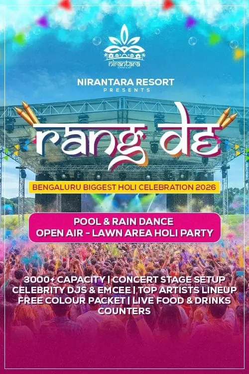 RANG DE : POOL-RAIN DANCE-OPEN AIR HOLI PARTY