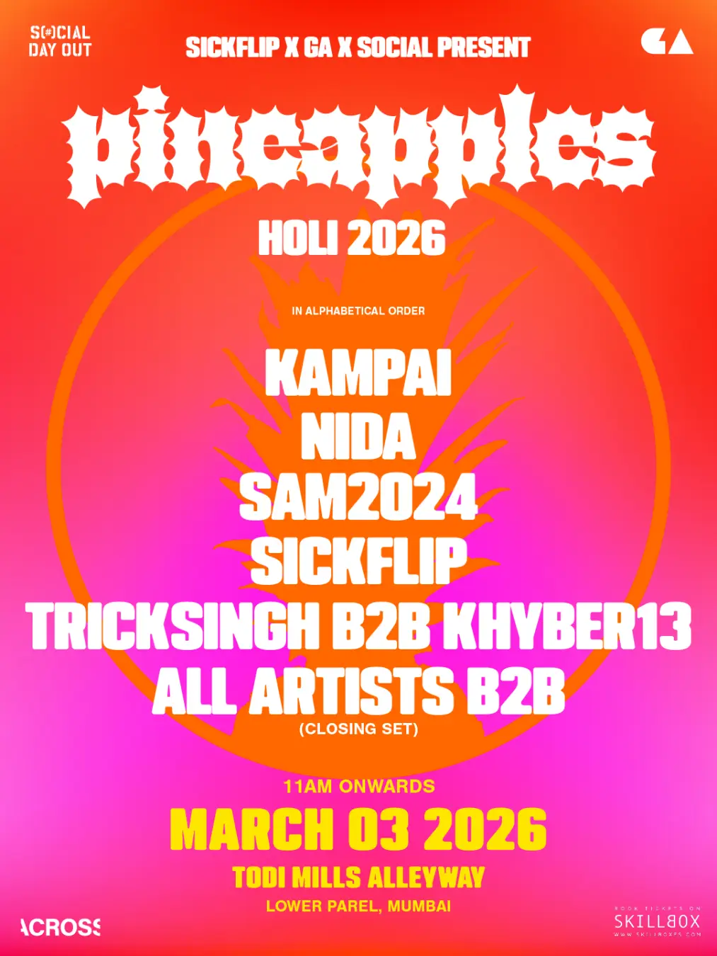 Pineapples Holi 2026