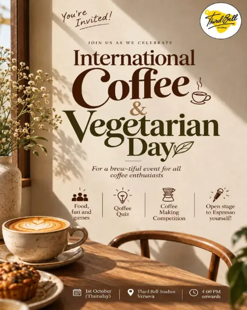 Celebrating International coffee & Vegetarian day
