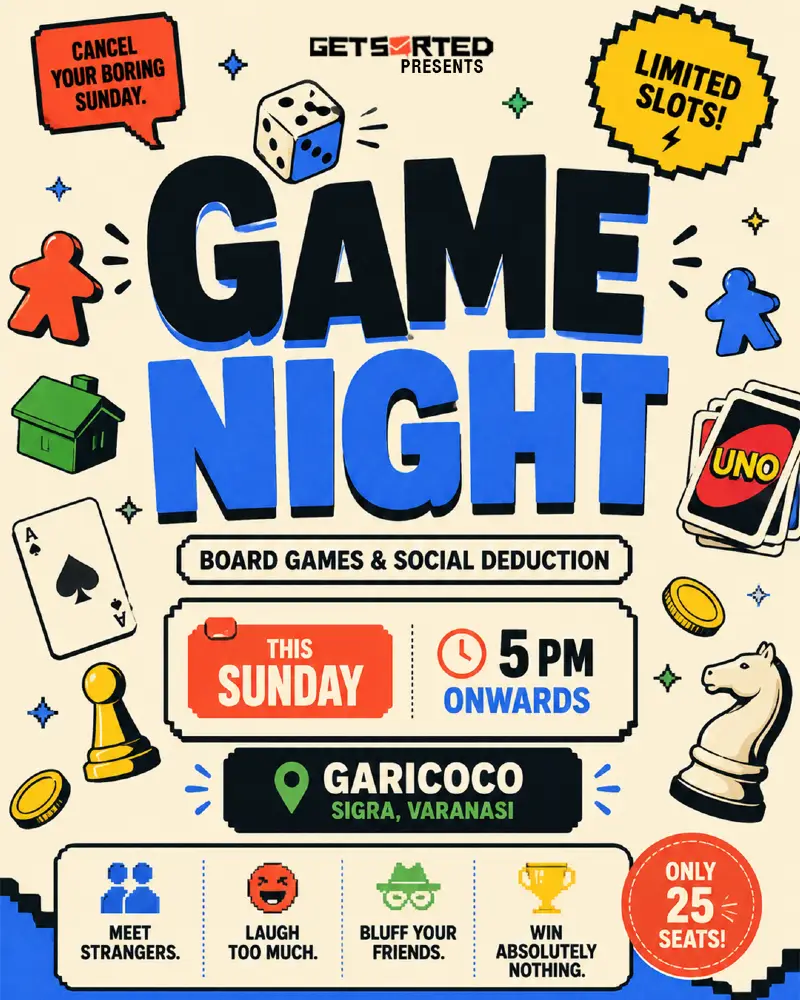 Getsorted Presents Game Night at Garicoco