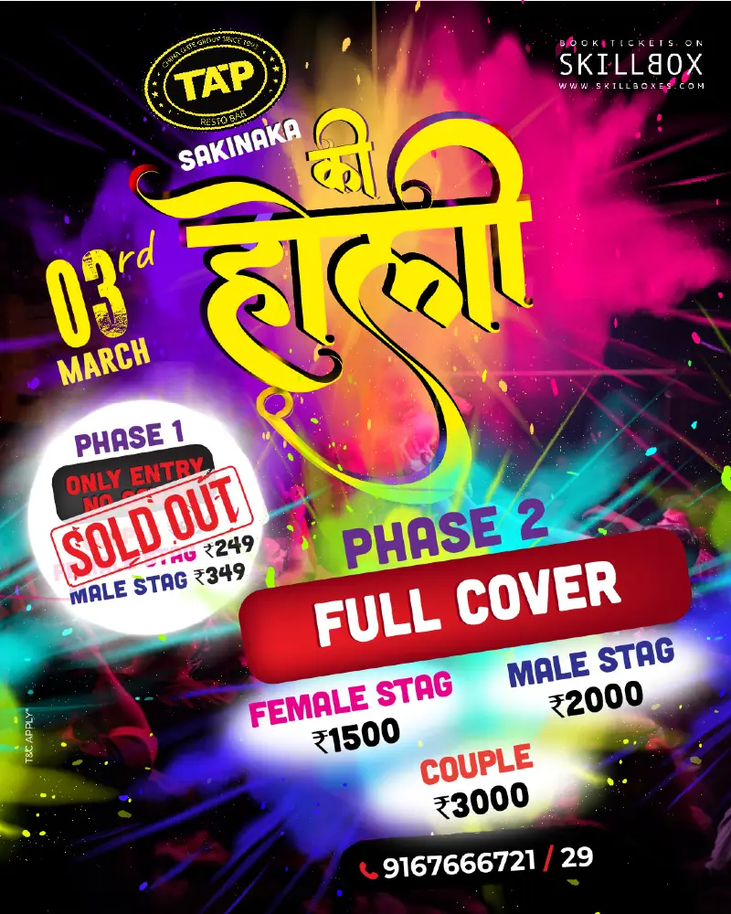 Holi Haiiiiii!!!!! at TAP Resto Bar, Saki Naka