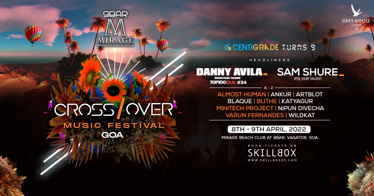 CROSSOVER MUSIC FESTIVAL AT MIRAGE BEACH CLUB GOA | tickets