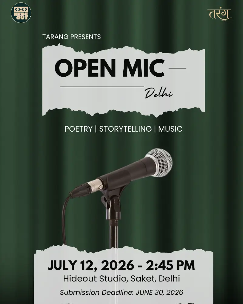 Tarang Delhi Open Mic - July 12